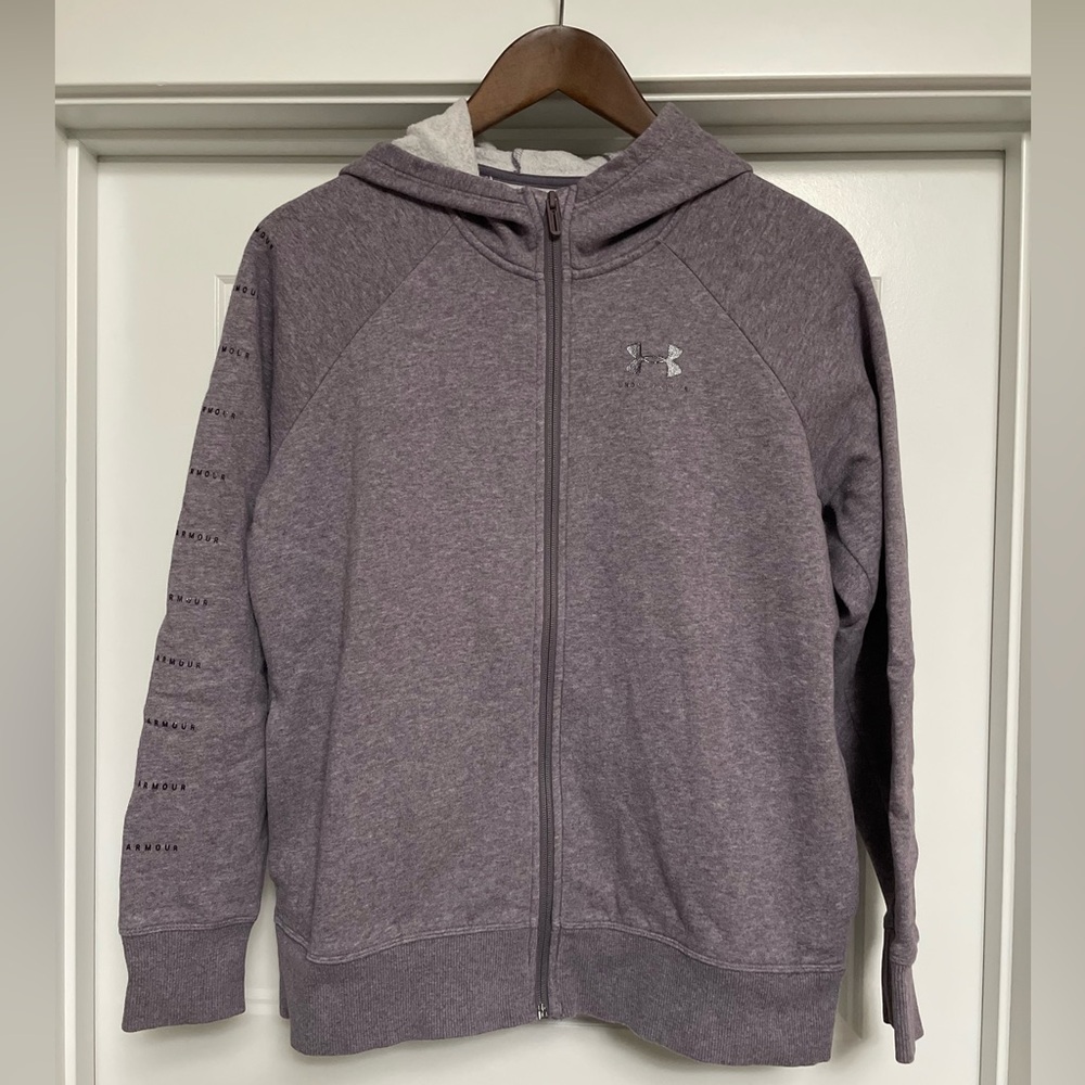 Under Armour Heathered Purple Full-Zip Hoodie